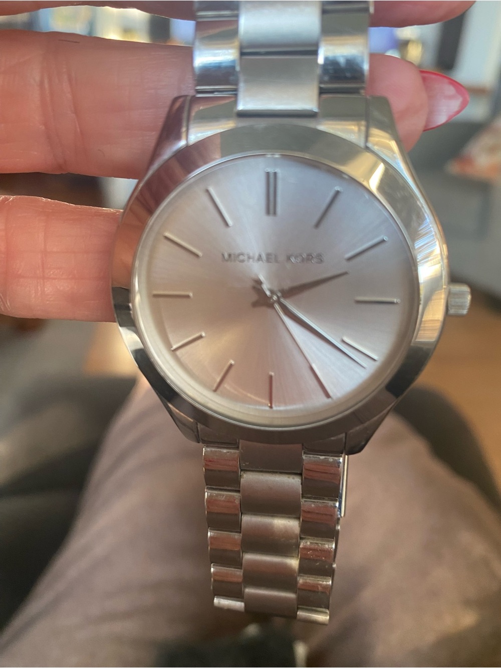 Michael Kors Silver Men's Minimalist Stainless Steel Watch
